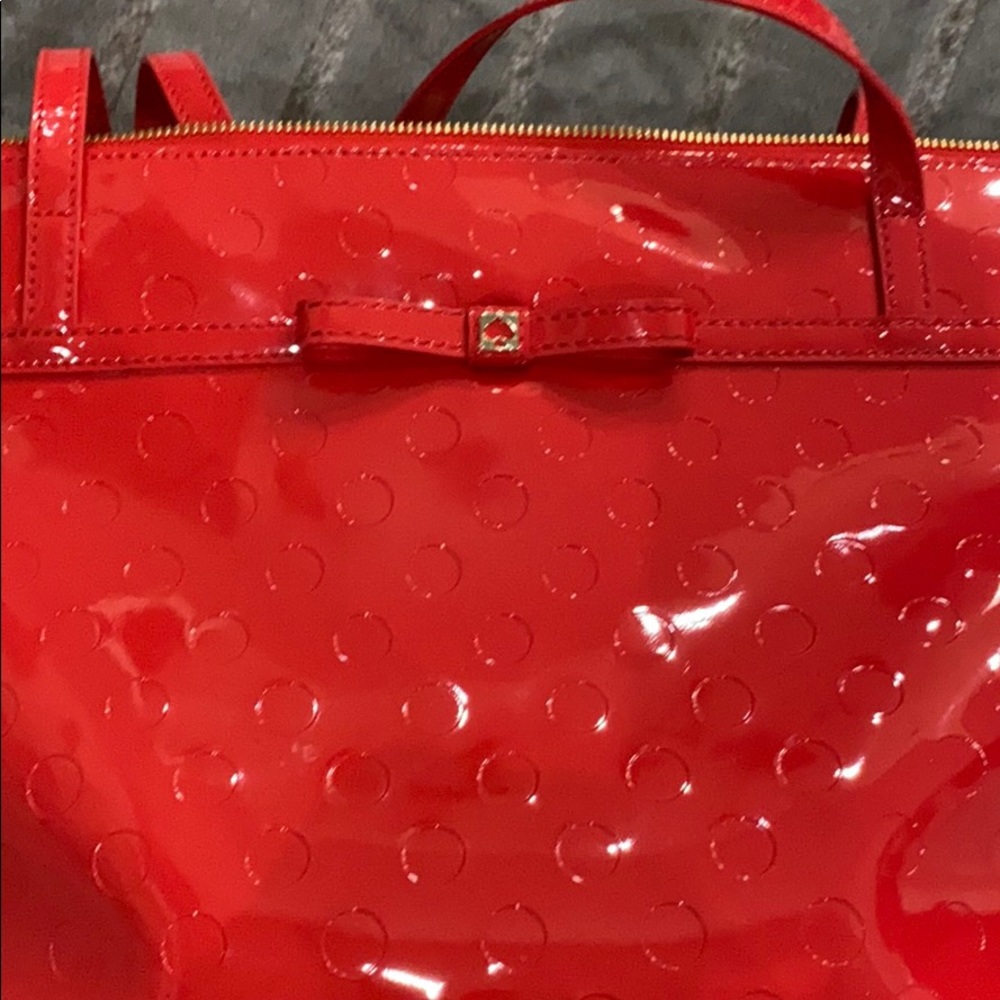 Awesome Kate Spade red zippered bucket bag